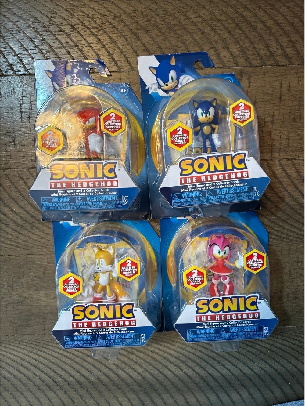 Sonic the Hedgehog Mini Figures Lot of 4 w/ Collector Cards NEW Sealed